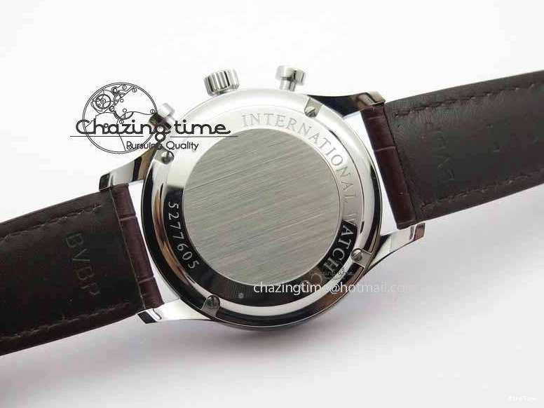 MIROTIME 0128 Unique Portuguese IW3714 Diam ZF V2 1:1 Best Edition Gray Dial On Brown Leather Strap A79350 (Slim Movement) 7250